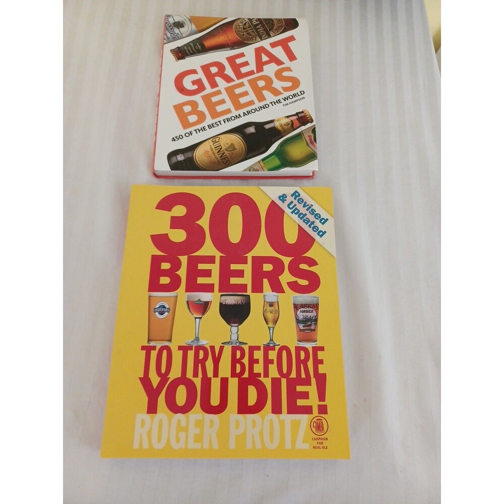 Set of 2 beer themed books paperback Father's Day international brews